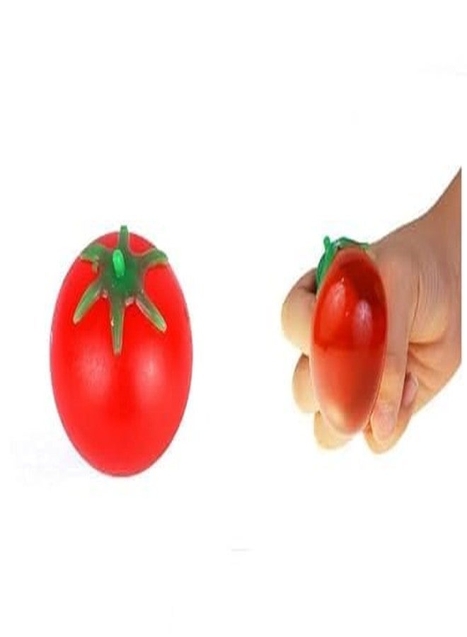 JAPSI Tomato Stress Balls, Soft Foam Squeeze Toys, Red Colour, Pack of 2 | - Image 4